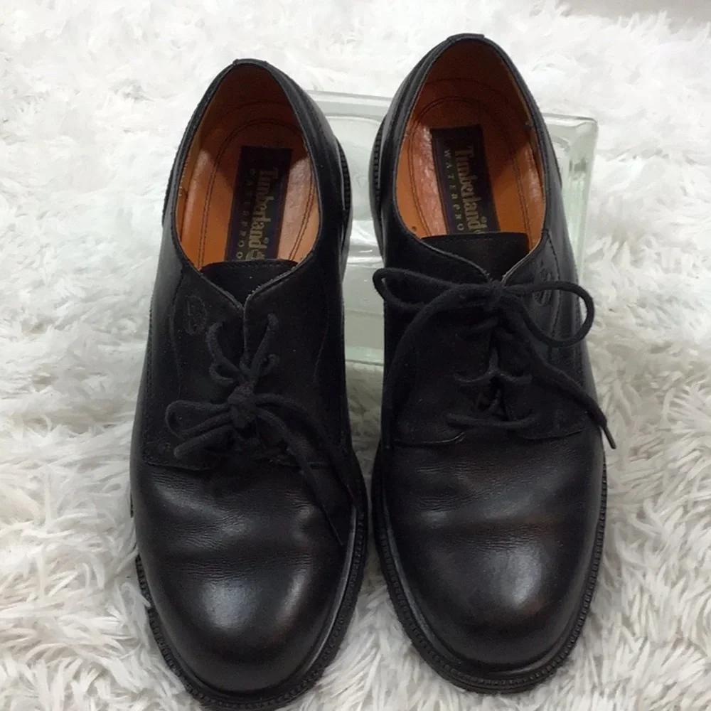 Timberland black leather lace up Oxford shoes 8.5